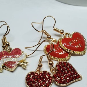 Valentine's Day Earrings, Heart Jewelry, Valentine's Day Jewelry, Valentine Earrings, Heart Earrings, Multiple Styles Available image 7