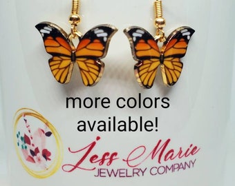 Butterfly Earrings, Spring Earrings, Dangle Earrings, Spring Jewelry, Butterfly Jewelry, Butterfly Dangle Earrings, butterfly Charm Jewelry