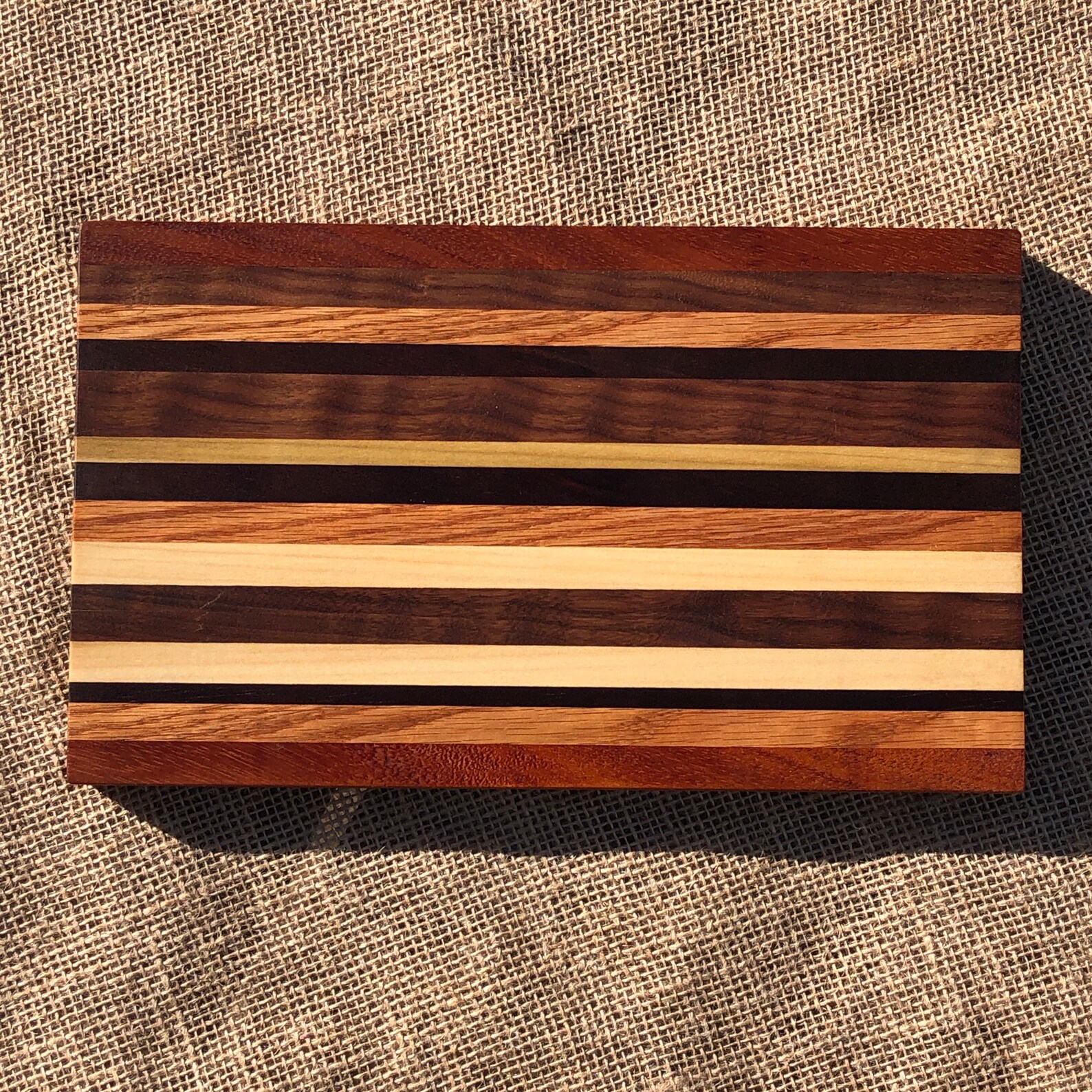 Small mixed wood cutting board small serving board Mahogany Etsy