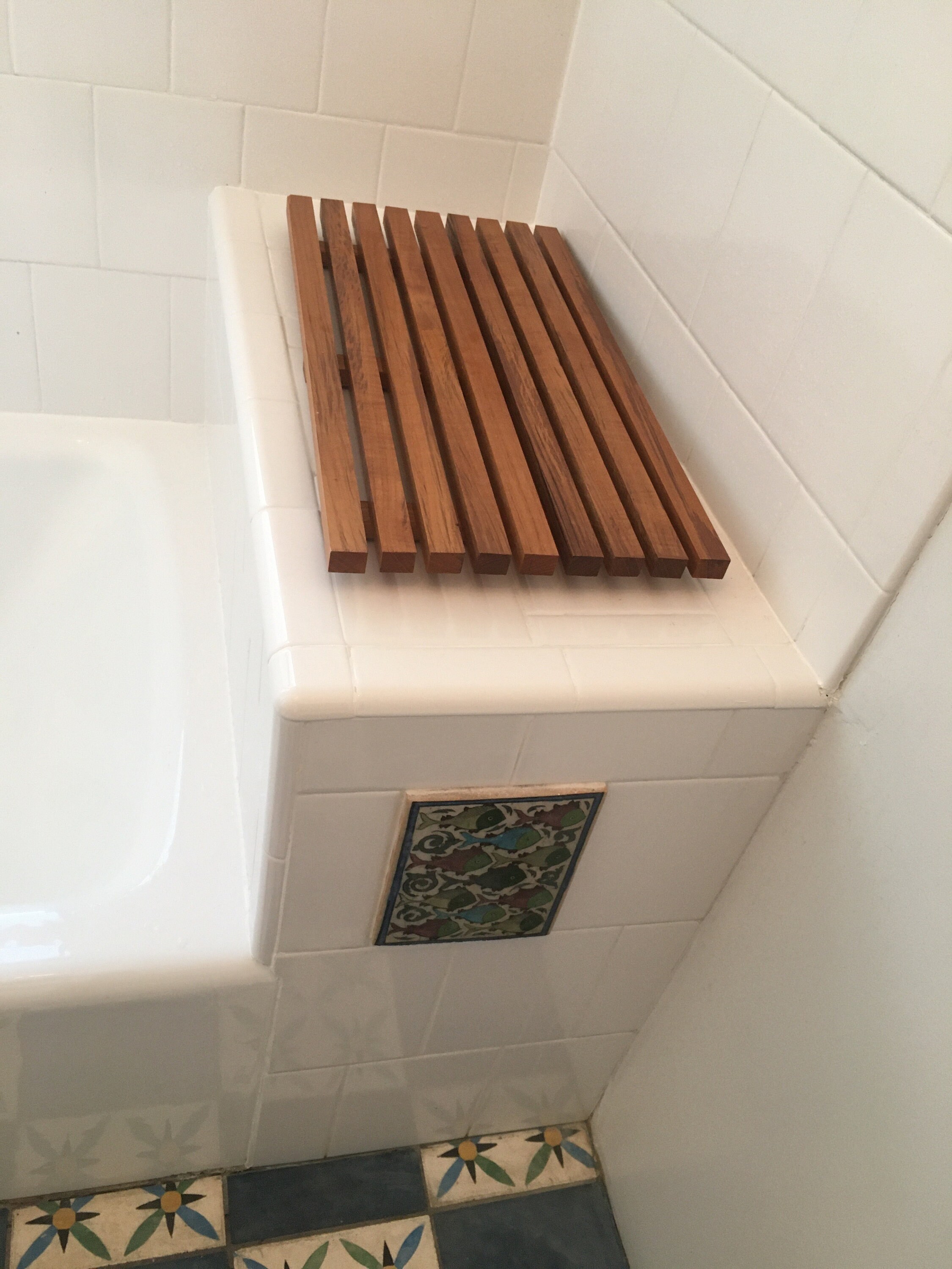 Solid Teak Bath Mat Wooden Bath Mat Teak Furniture Japanese Etsy