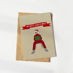 Tarjeta de Navidad Louis Tomlinson, tarjeta de Navidad personalizada, regalos para él, regalos para ella, tarjeta especial, tarjeta de felicitación, tarjeta One Direction