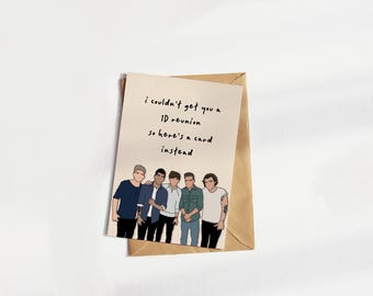 One Direction Weihnachtskarte, Harry Styles, Louis Tomlinson, Liam Payne, Zayn Malik, Niall Horan, Geschenke für sie, individuelle Karte, Weihnachten