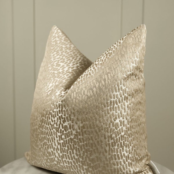 Luxury Gold Champagne Texture High Quality Modern Handmade Cushion Cover Pillow Sham