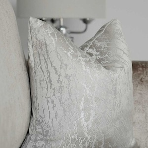 Luxury Silver Marble Crackle High Quality Modern Handmade Cushion Cover