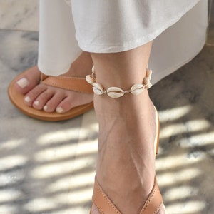 Shell Anklet,Cowrie Seashell Anklet Bracelet,Wedding Anklet,Boho Summer Anklet,Adjustable Shell Anklet,Beach Anklet,Natural Shell Jewelry