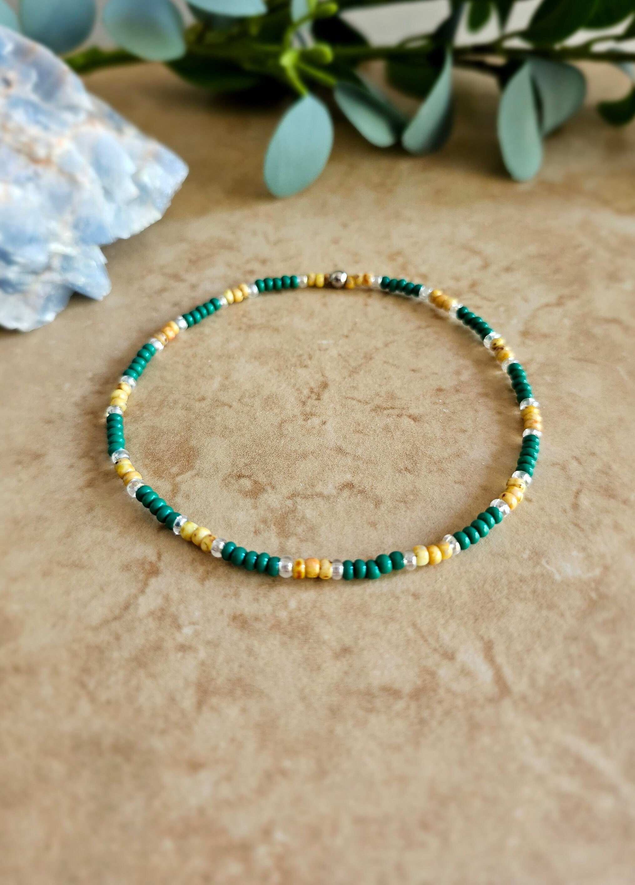 Yellow - Handmade GS Bead Work Anklet 05
