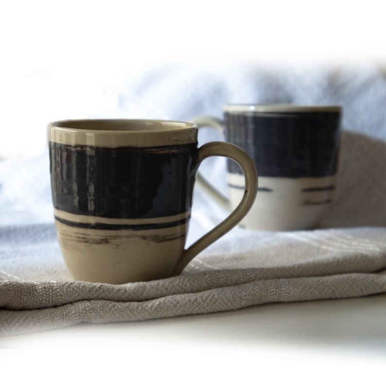 Handmade stoneware espresso cup Ceramic Turkish Coffee Cup,75 ml 2,5 OZ image 2
