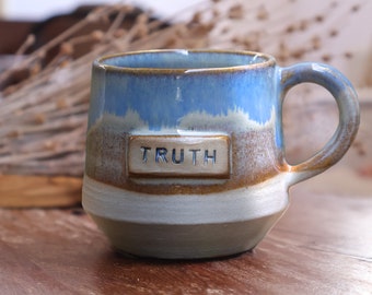 personalized hand made coffee mug ,custom Pottery 250 ml (8.4 oz) Handmade Stoneware ,wheel thrown Pottery, Stoneware , Unique