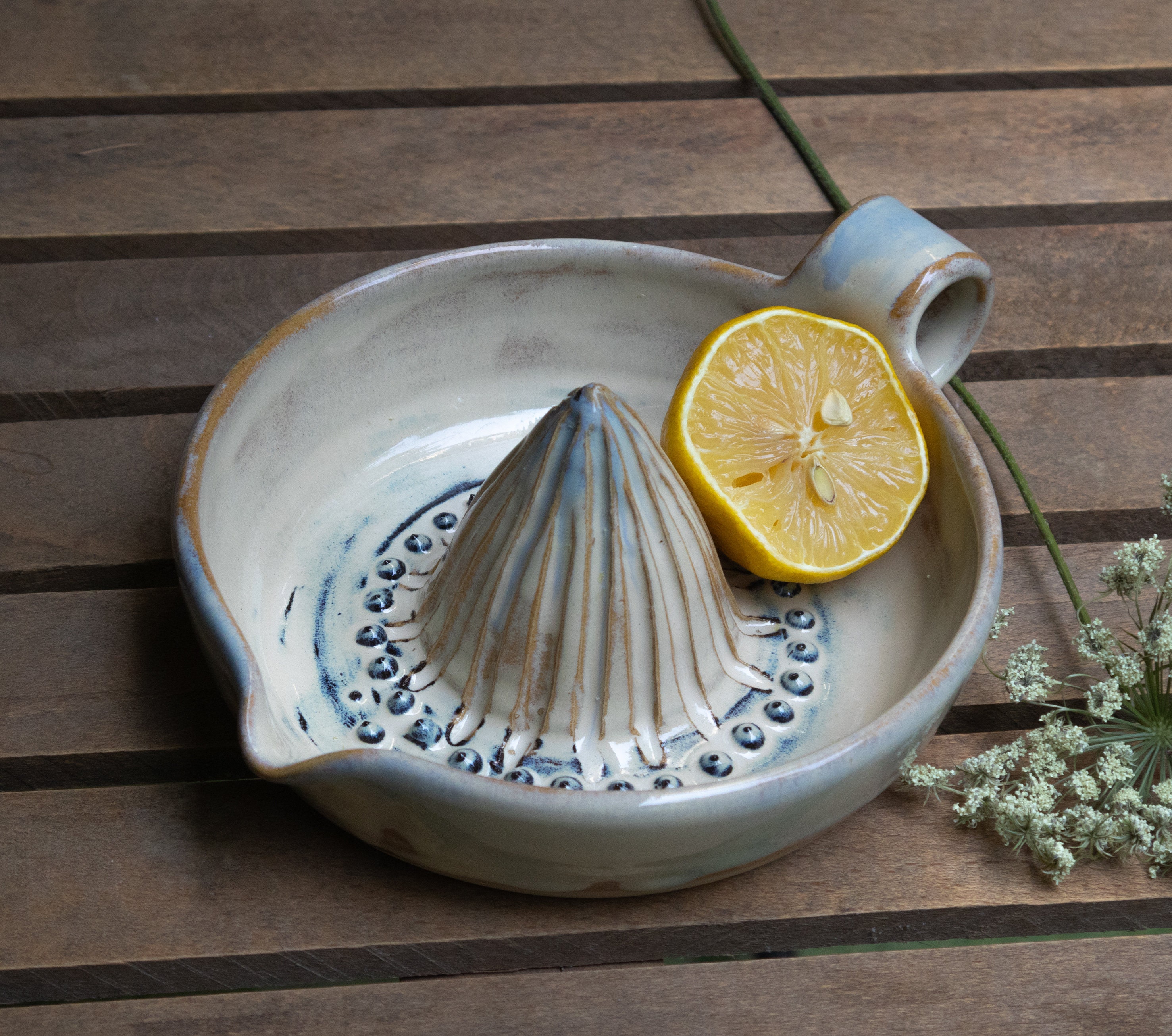 Ceramic Juicer Pottery Citrus Juicer Bowl Lemon Squeezer Etsy