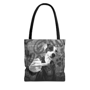 Lustiges Jack Russel Terrier Bad Girl All Over Print Tragetasche - klein, mittelgroß, Hunde Liebhaber Geschenk, Haustier Besitzer Geschenk, Tier Liebhaber Accessoire,