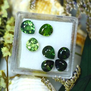 Tourmaline 6.29Ct 7Pcs Natural Green Color Tourmaline S152