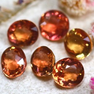 4.58Ct 6Pcs Natural Yellowish Orange Tourmaline S2276