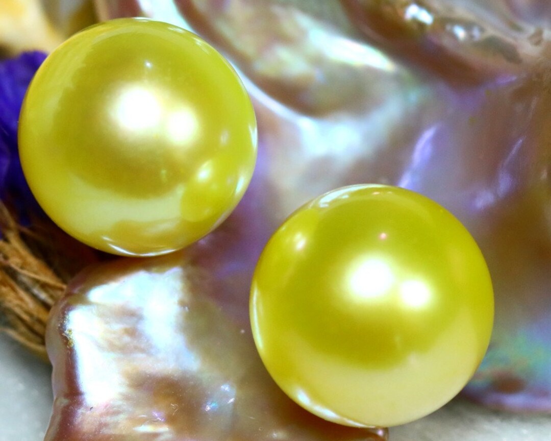 10.80MM 18.02ct 2pcs Australian South Sea Salt Water Pearl S1101 Etsy