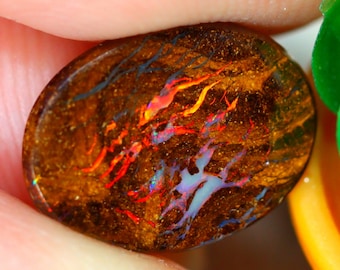 2.89Ct Natuurlijke Koroit Matrix Boulder Ovaal Opaal S2610