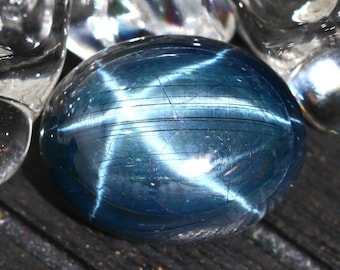 Star Sapphire 24.07Ct Natural 6 Rays Blue Star Sapphire S661
