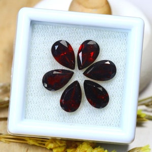 Almandine 5.94Ct 6Pcs Natural Vivid Blood Red Almandine Garnet S337