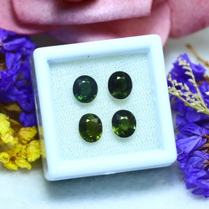 Tourmaline 3.59Ct 4Pcs Natural Green Color Tourmaline  S1523