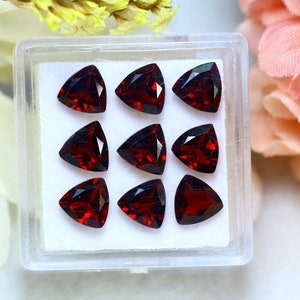 Almandine 7.32Ct 9Pcs Natural Vivid Blood Red Almandine Garnet S1805