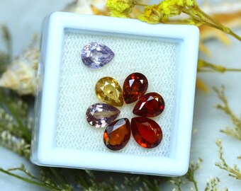 Spinel 6.57Ct 7Pcs Natural Burmese Fancy Color Spinel S1606