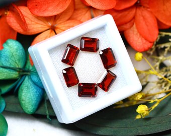 Almandine 7.29Ct 6Pcs Natural Vivid Blood Red Almandine Garnet S772