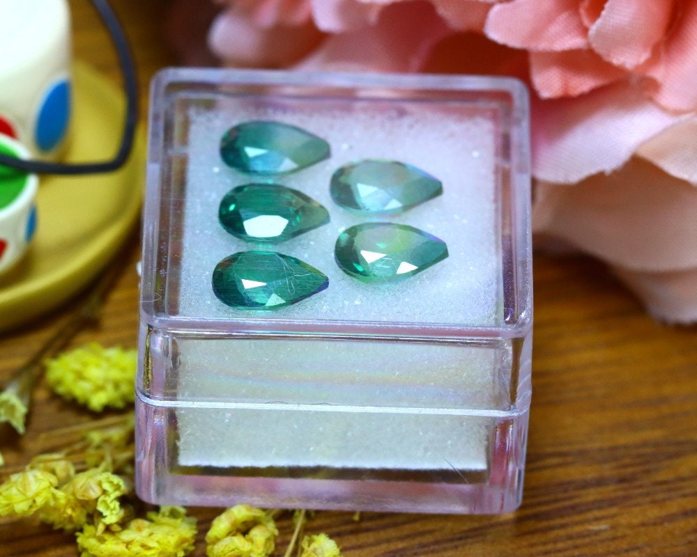 グリーン トパーズ 6.67Ct 5個 天然グリーン トパーズ S223 - Etsy 日本