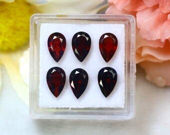 Almandine 6.18Ct 6Pcs Natural Vivid Blood Red Almandine Garnet S1821