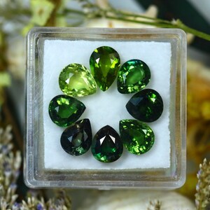 Tourmaline 6.60Ct 8Pcs Natural Green Color Tourmaline S259
