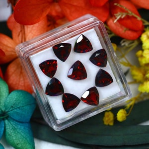 Almandine 7.72Ct 9Pcs Natural Vivid Blood Red Almandine Garnet S1303