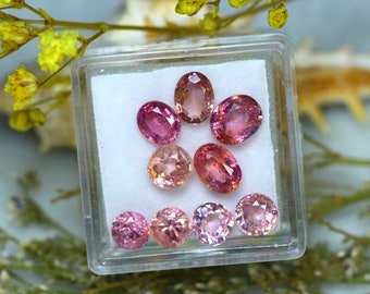 Spinel 7.78Ct 9Pcs Natural Burmese Pink Color Spinel S1546