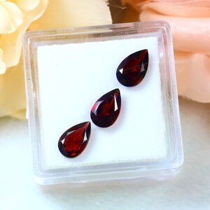 Almandine 2.86Ct 3Pcs Natural Vivid Blood Red Almandine Garnet S471