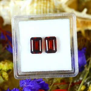 Almandine 2.69Ct 2Pcs Natural Vivid Blood Red Almandine Garnet S2005