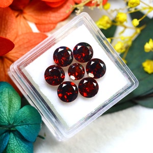 Almandine 7.04Ct 7Pcs Natural Vivid Blood Red Almandine Garnet S906