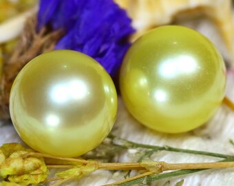 10,80 MM 18.12Ct 2 Stück goldene Zuchtperle S741