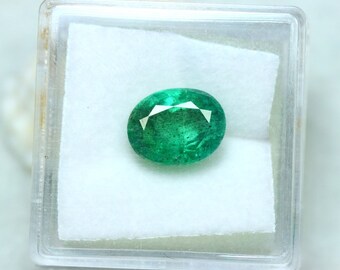 Smaragd 3.42Ct Natürlicher Äthiopien Grüner Smaragd S911