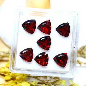 Almandine 5.88Ct 7Pcs Natural Vivid Blood Red Almandine Garnet S338