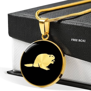 Beaver necklace, Beaver gift, Beaver pendant, Beaver jewelry, Beaver charm