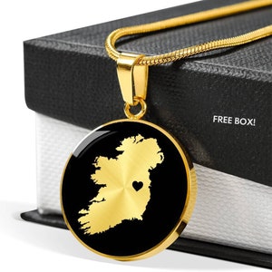 Personalized Ireland necklace, Ireland gift, Ireland pendant, Ireland jewelry, Ireland charm, country necklace