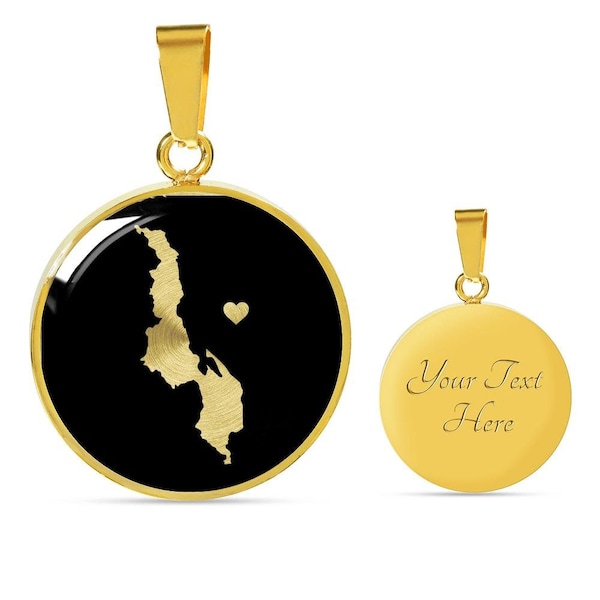 Personalized Malawi necklace, Malawi gift, Malawi pendant, Malawi jewelry, Malawi charm, country necklace