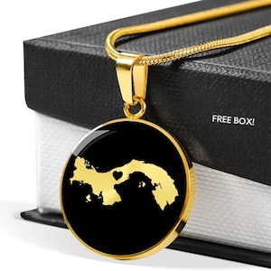 Panama necklace, Panama gift, Panama pendant, Panama jewelry, Panama charm, country necklace