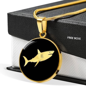 Shark necklace, Shark gift, Shark pendant,Shark jewelry, Shark charm