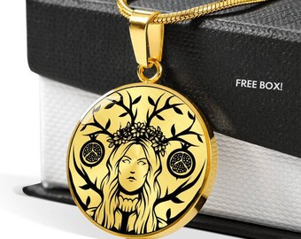 Persephone Necklace, Persephone pendant, Persephone goddess, queen of the underworld, goddess of springtime, goddess of maidenhood