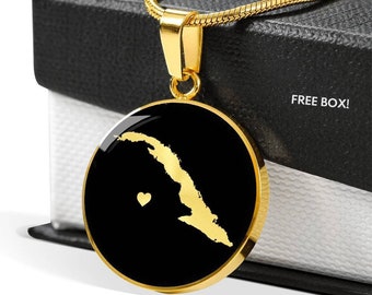 Cuba necklace, Cuba gift, Cuba pendant, Cuba jewelry, Cuba charm, country necklace