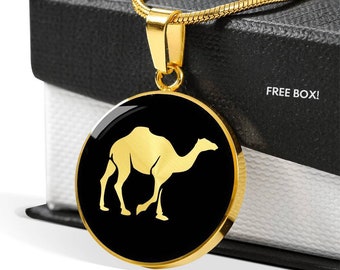 gold camel necklace