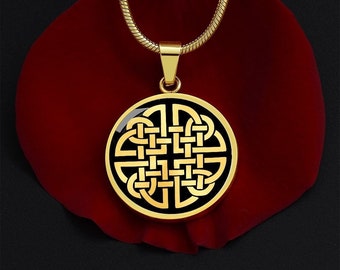 Dara Knoten Anhänger, keltische Stärke Halskette Geschenk für sie, Weisheit, Unsterblichkeit, irischer Schmuck, keltischer Schmuck, Ermutigungsgeschenk