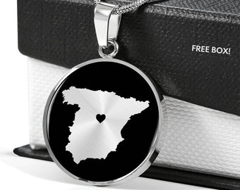 Spanien Halskette, Spanien Geschenk, Spanien Anhänger, Spanien Schmuck, Spanien Charme, Land Halskette