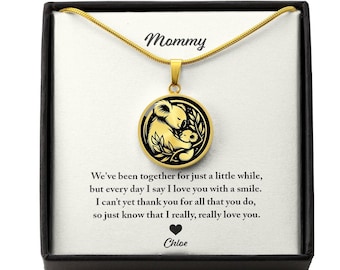 Personalized First Mothers Day Gift From Baby, First Time Mom Gift From husband, New Mom Gift Mother's Day Necklace, Mama Koala Necklace