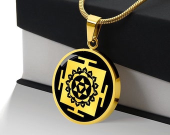 Baglamukhi Yantra Necklace, Hindu Mythology, Hindu Goddess, Hindu Necklace, Sacred geometry, Spiritual Jewelry, Bagalamukhi Yantra