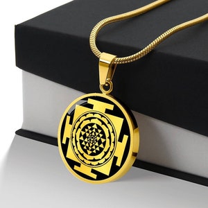 Personalized Sri Yantra Necklace, Shri Yantra,  Hindu Jewelry, Yoga pendant, Sacred geometry, Spiritual Jewelry