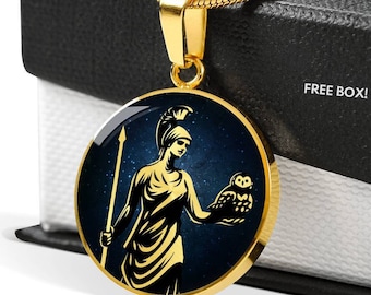 Athena pendant, Athena Necklace,  Goddess of war, Athena jewelry, Goddess of wisdom, handicraft and war