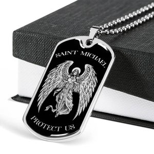 Saint Michael necklace, protection necklace, st Michael necklace, archangel Michael necklace, angel necklace